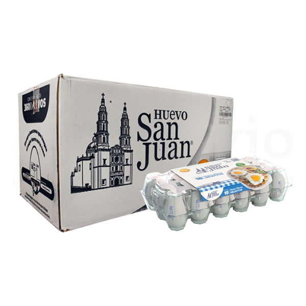 [CH18] Caja de Huevo San Juan con 20 Charolas de 18 piezas/charola